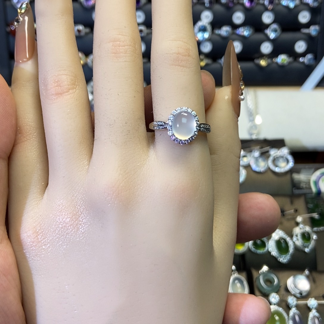 银S925镶嵌蛇纹石玉手镯?*花