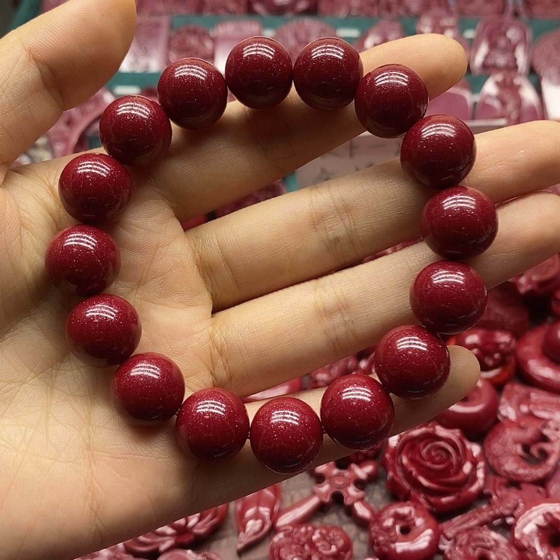 天然辰砂034朱砂手链