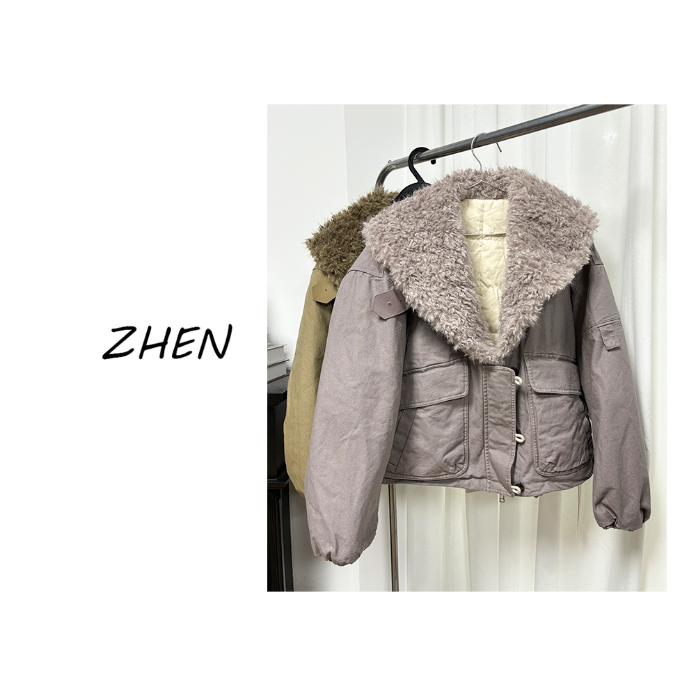 【ZHEN】K1124 2025新款气质时尚休闲百搭保暖上衣