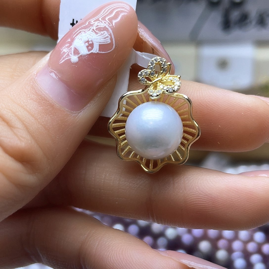 海水珍珠颈饰银S925镶嵌