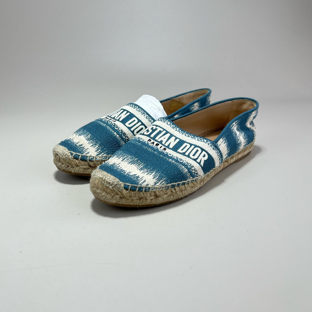 95新 DIOR/迪奥 DIOR迪奥蓝色渔夫鞋38码 95新15097