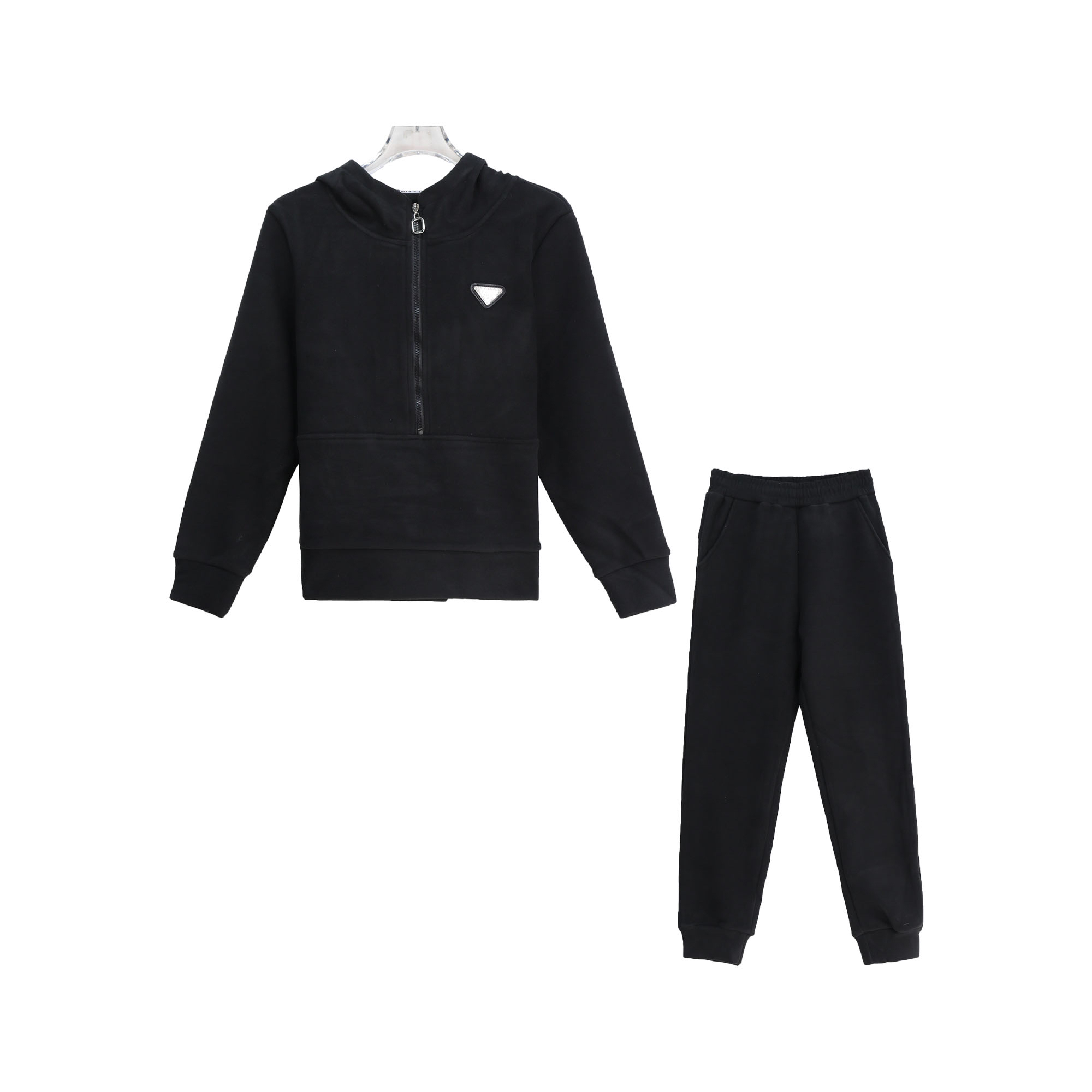 秋冬新款简约休闲洋气连帽卫衣裤两件套S5018