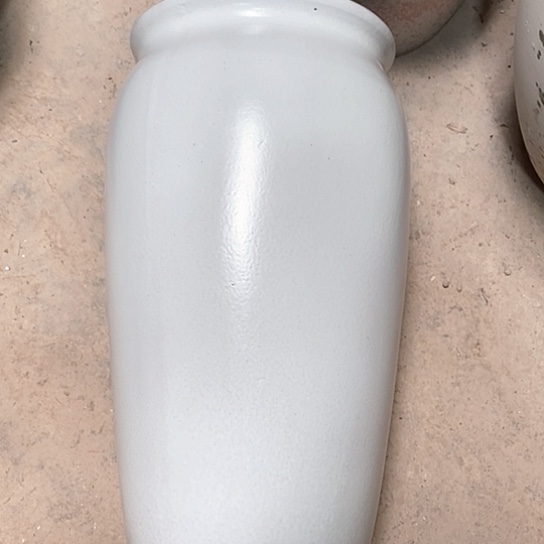 紫砂花盆口20高度41白色