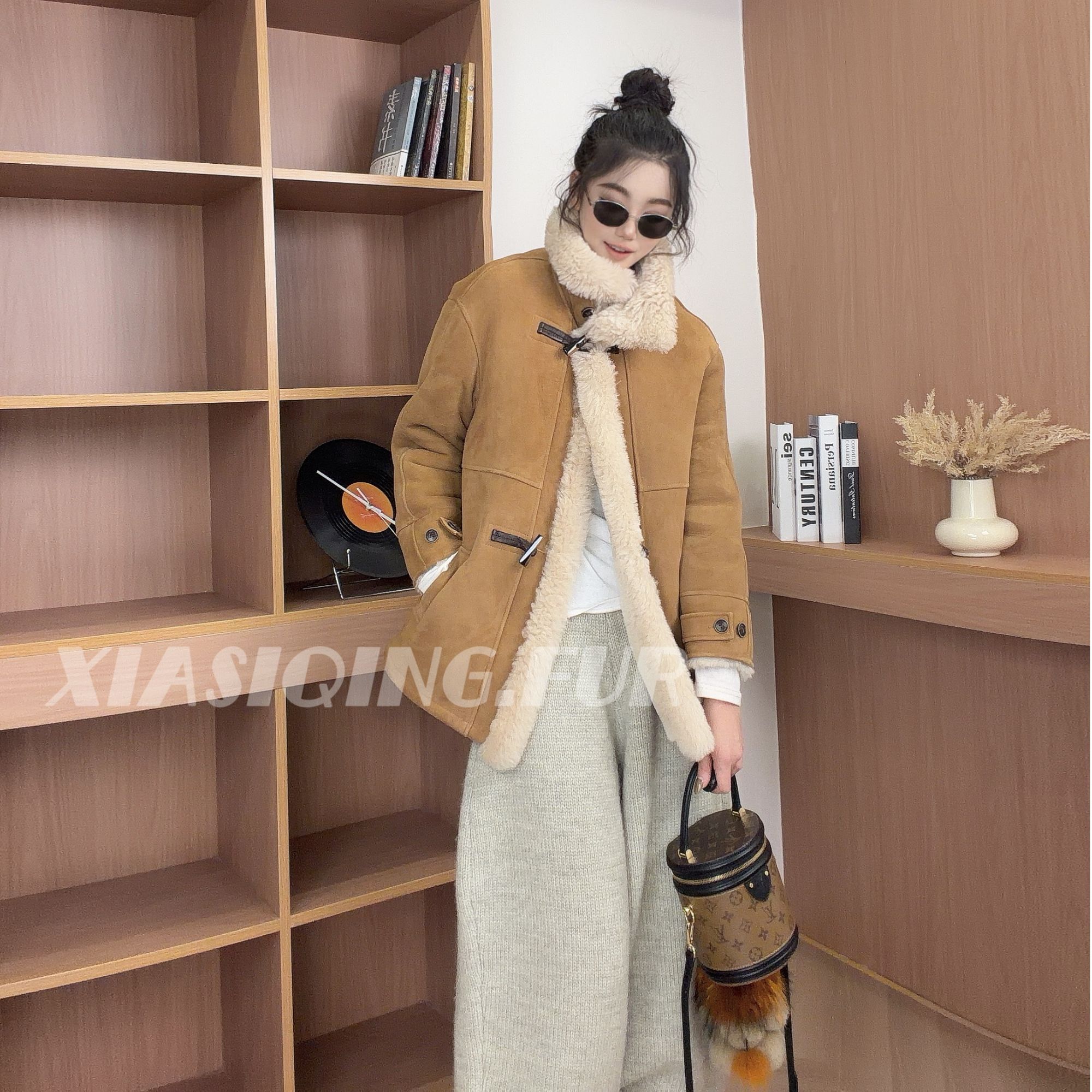 【晴晴推荐】｜25FW 1071 西班牙美丽奴原胚反绒羊皮毛一体皮草外套