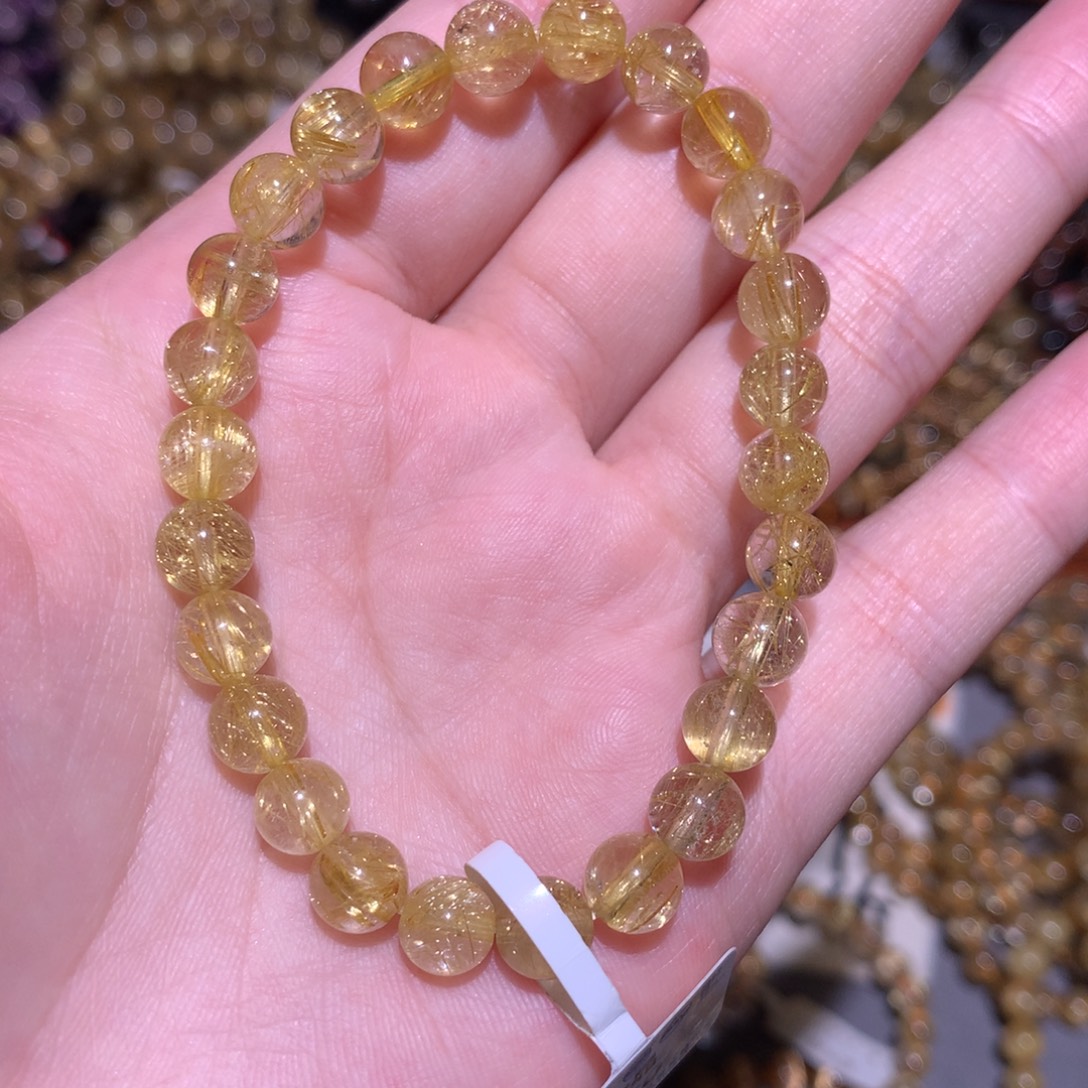 未镶嵌手链水晶金发晶7m