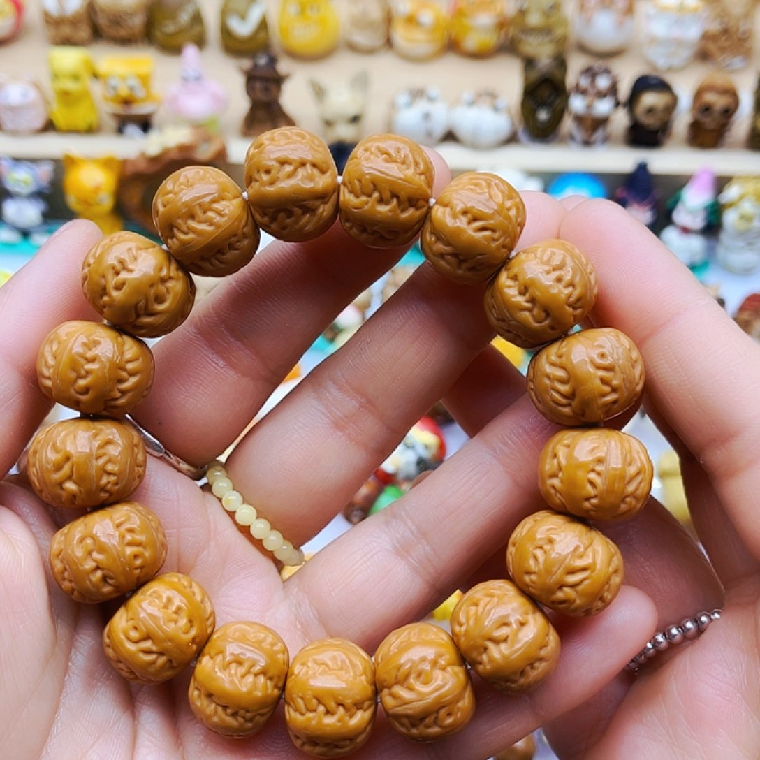 猴头核桃手串手工雕刻手链