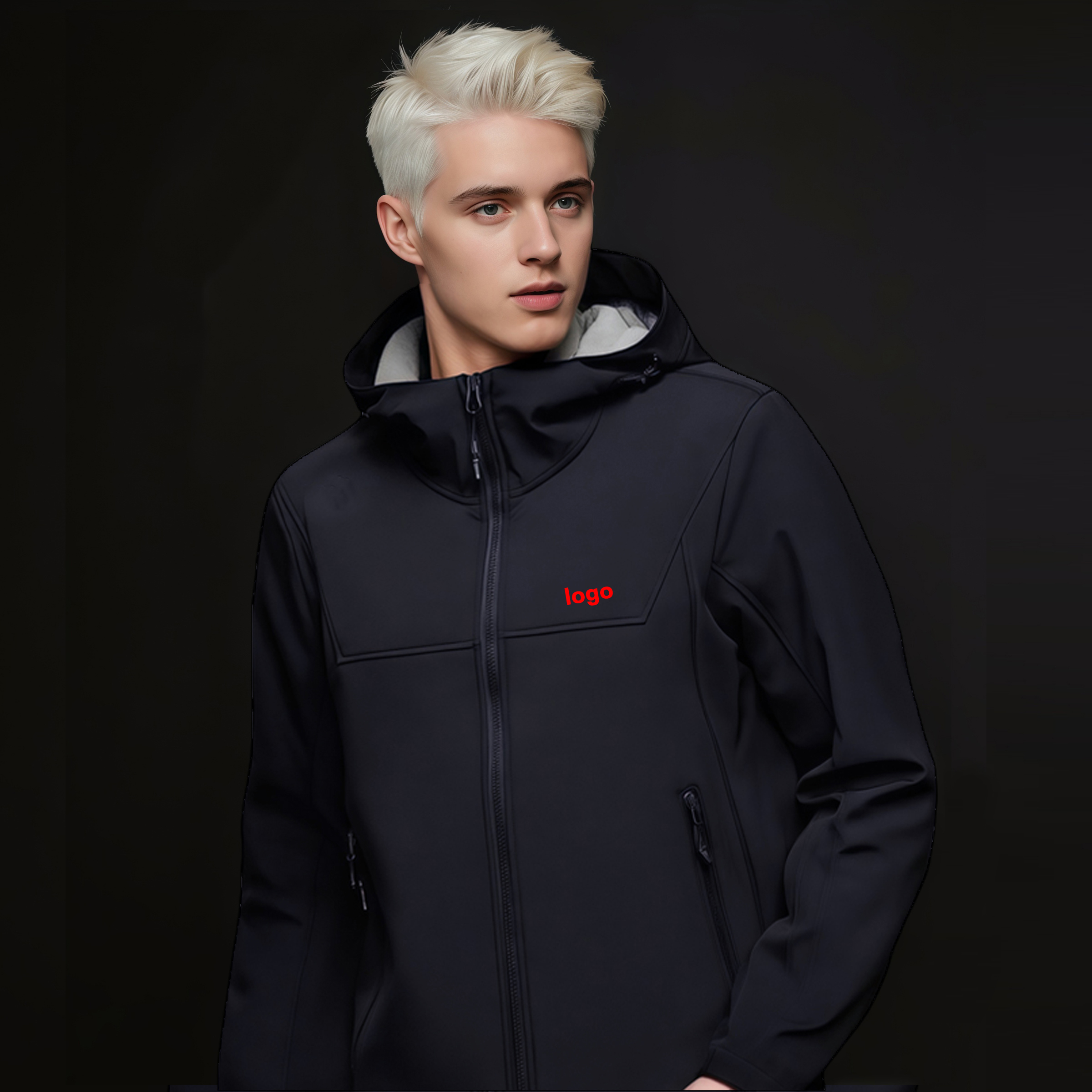 奥莱万古软壳情侣冲锋衣运动夹克外套男春秋季户外防风防水连帽