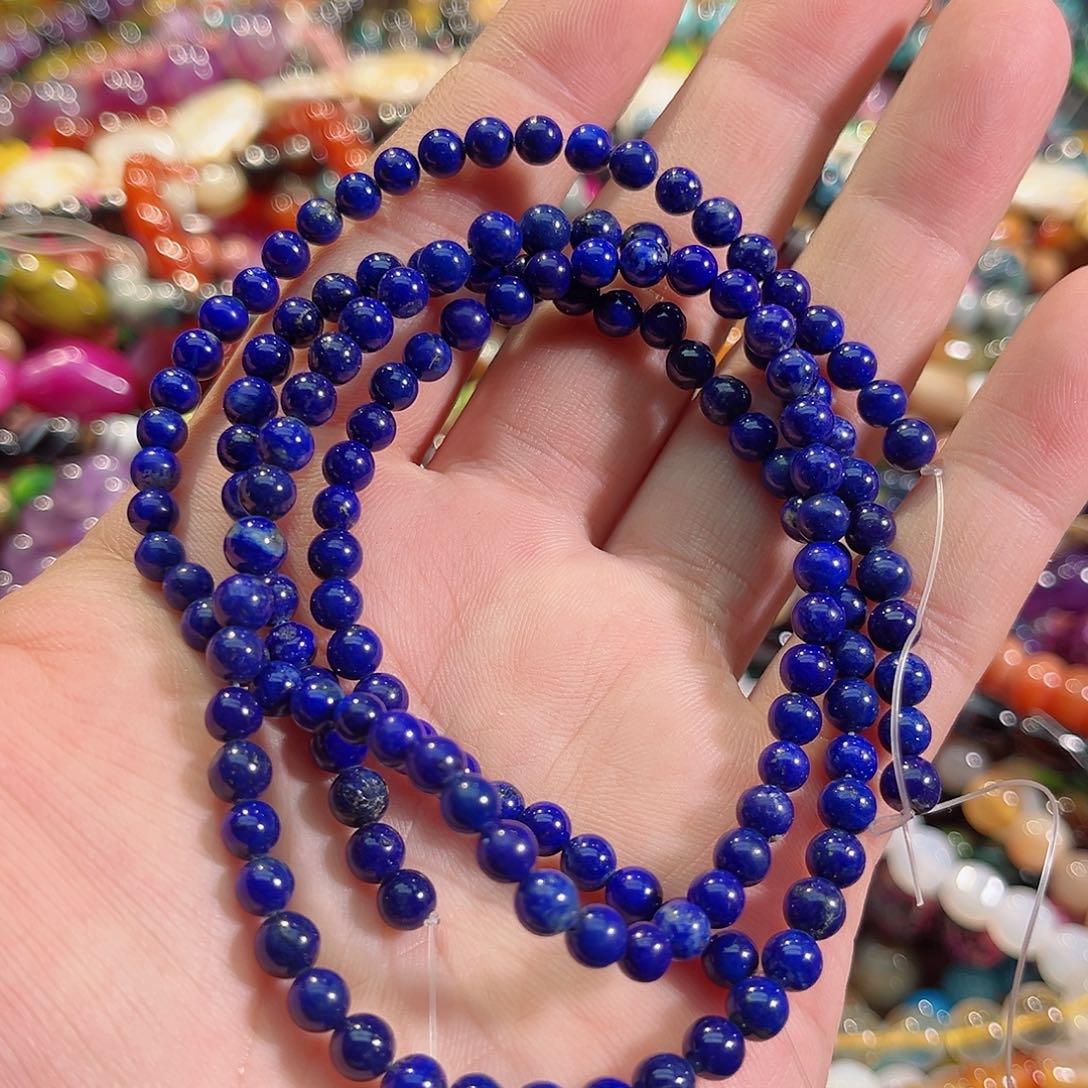 玛瑙/玉髓未镶嵌珠宝半成品青金石一条6mm