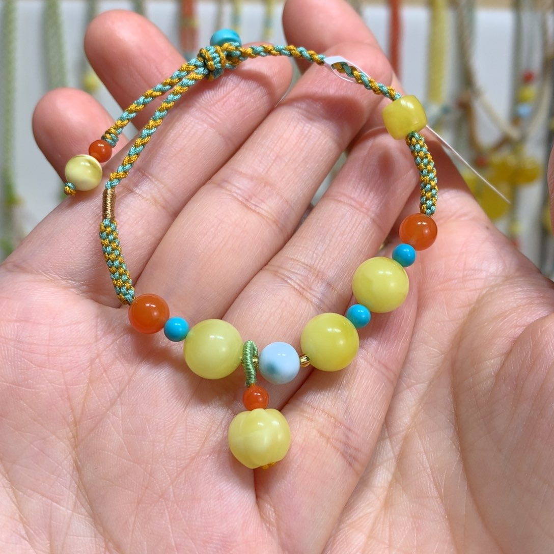 蜜蜡手链未镶嵌9m m