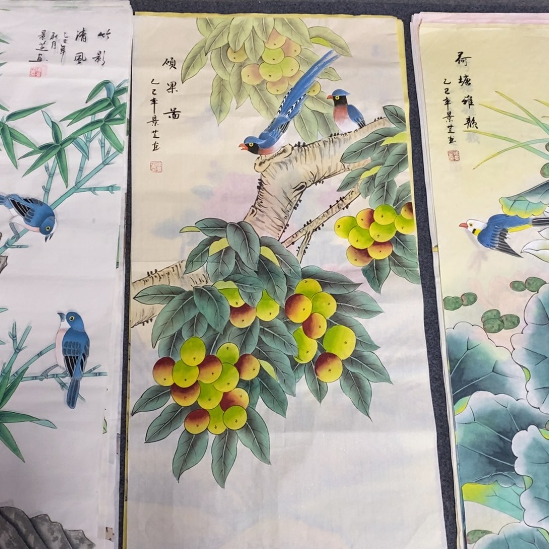 国画尺寸100✖️50三尺工笔精品手绘画