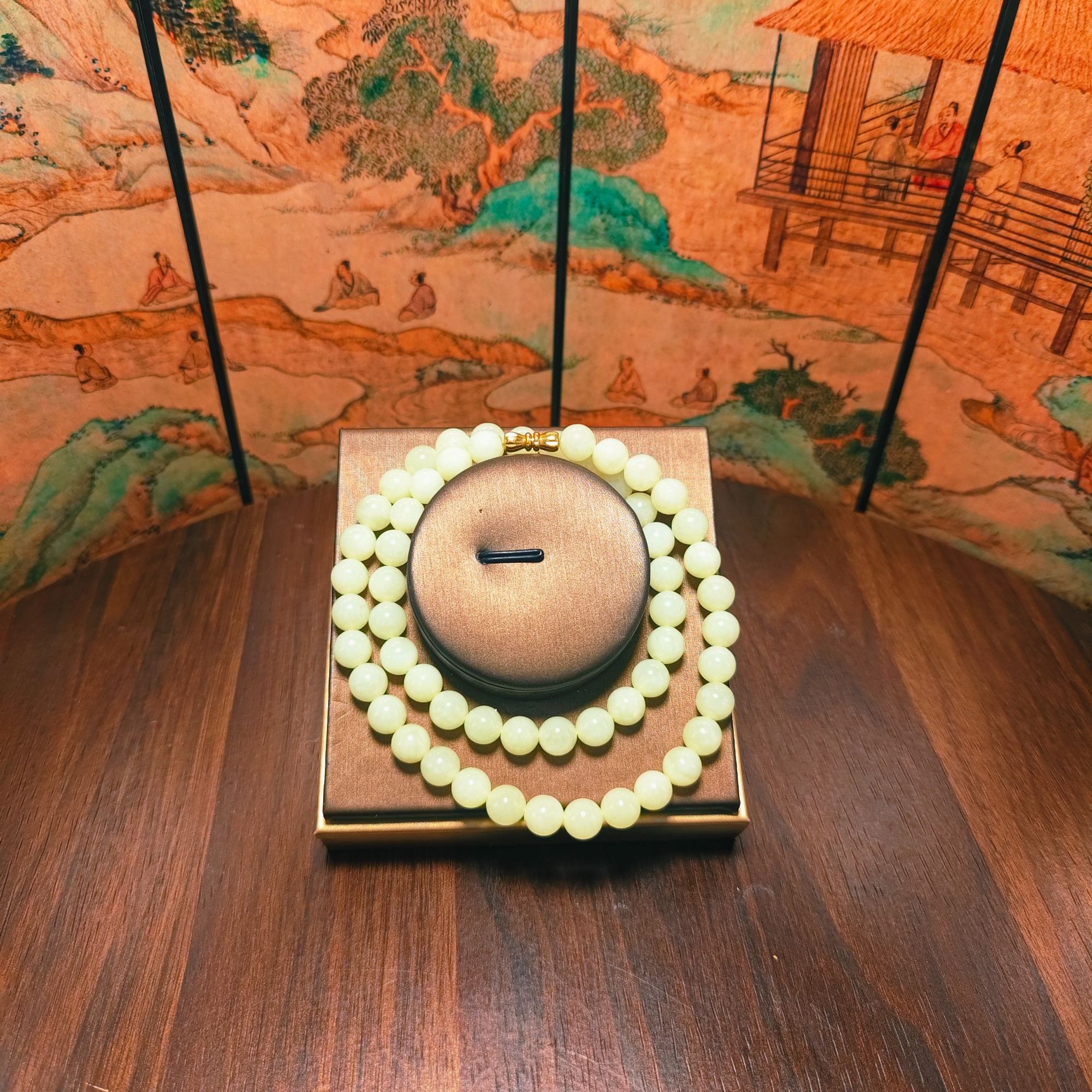 N和田玉圆珠项链0203