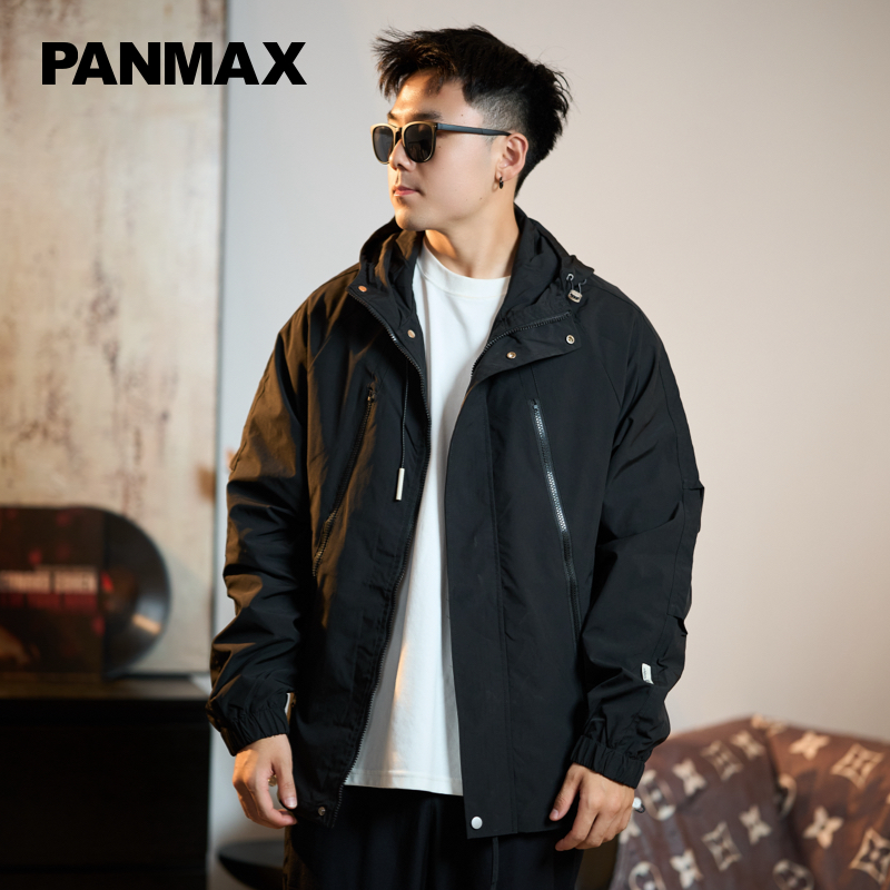 【清仓】登山运动防风夹克外套大码男士休闲宽松户外连帽潮流秋冬