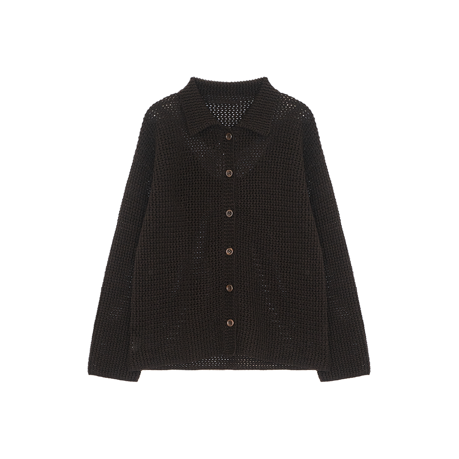 【钱老板推荐】绵羊毛秋季开衫外套镂空文艺钩针女53Z262532