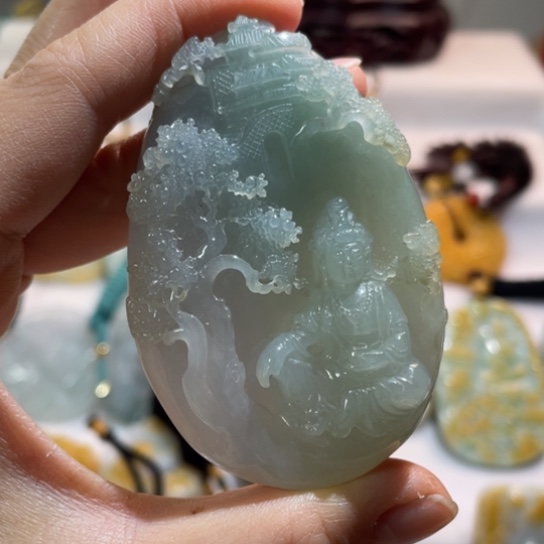 ღ****翡翠未镶嵌挂件翡翠