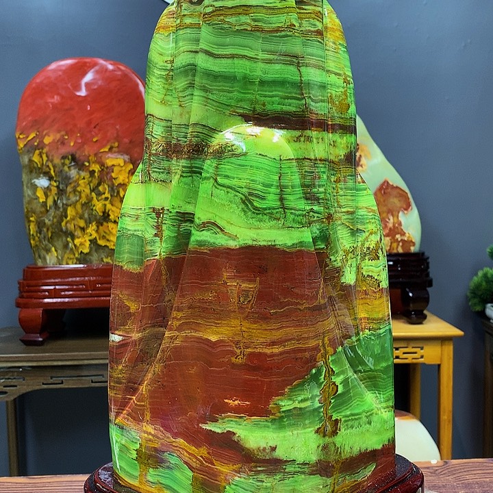 石材靠山摆件家居