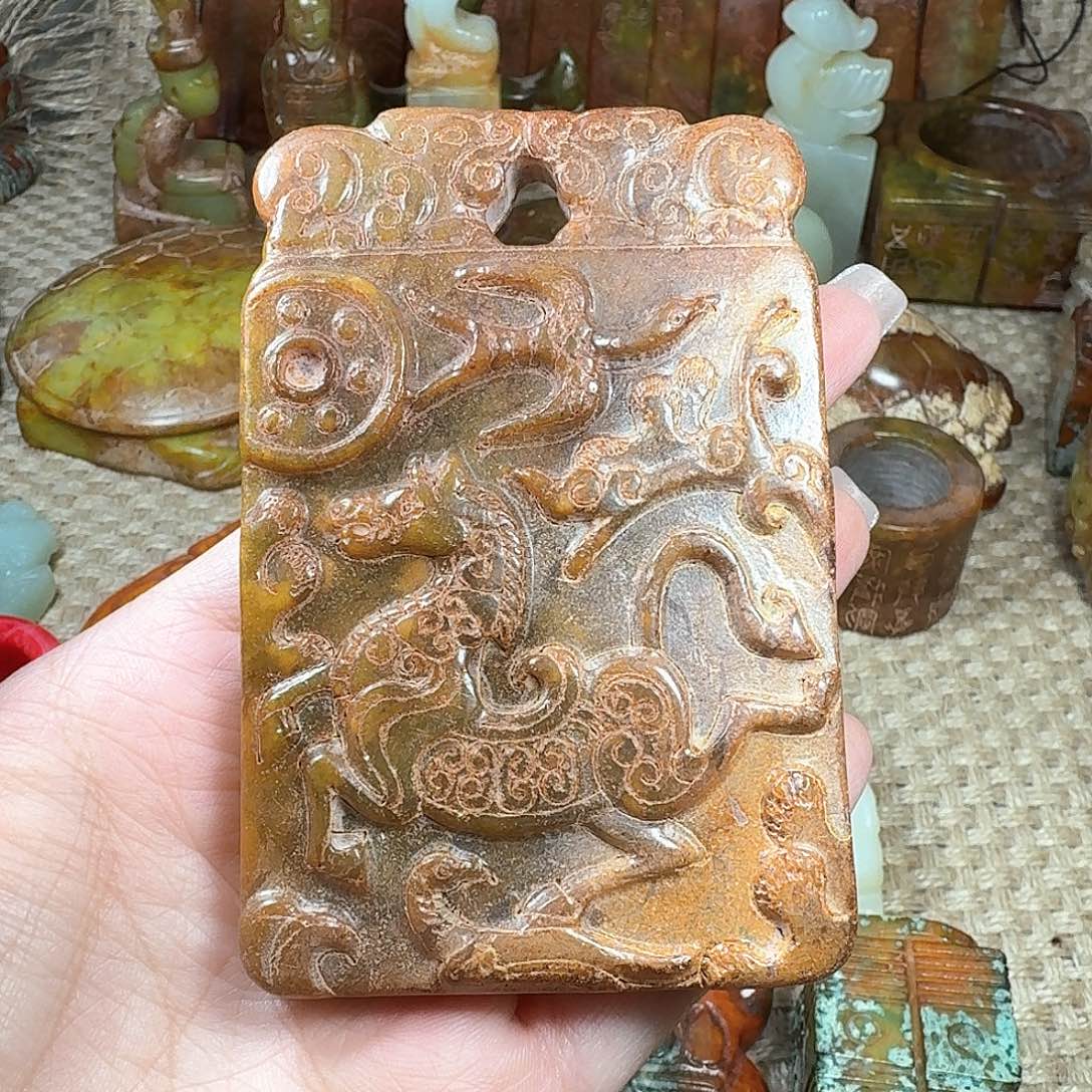 白玉菩提吊坠挂件