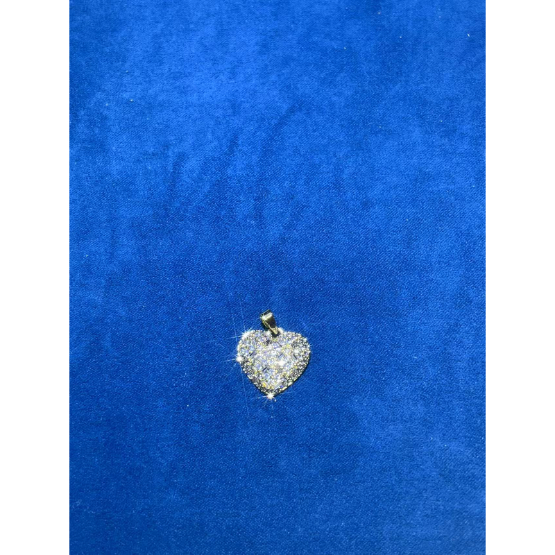 a1476黄托满镶爱心吊坠多样性发货