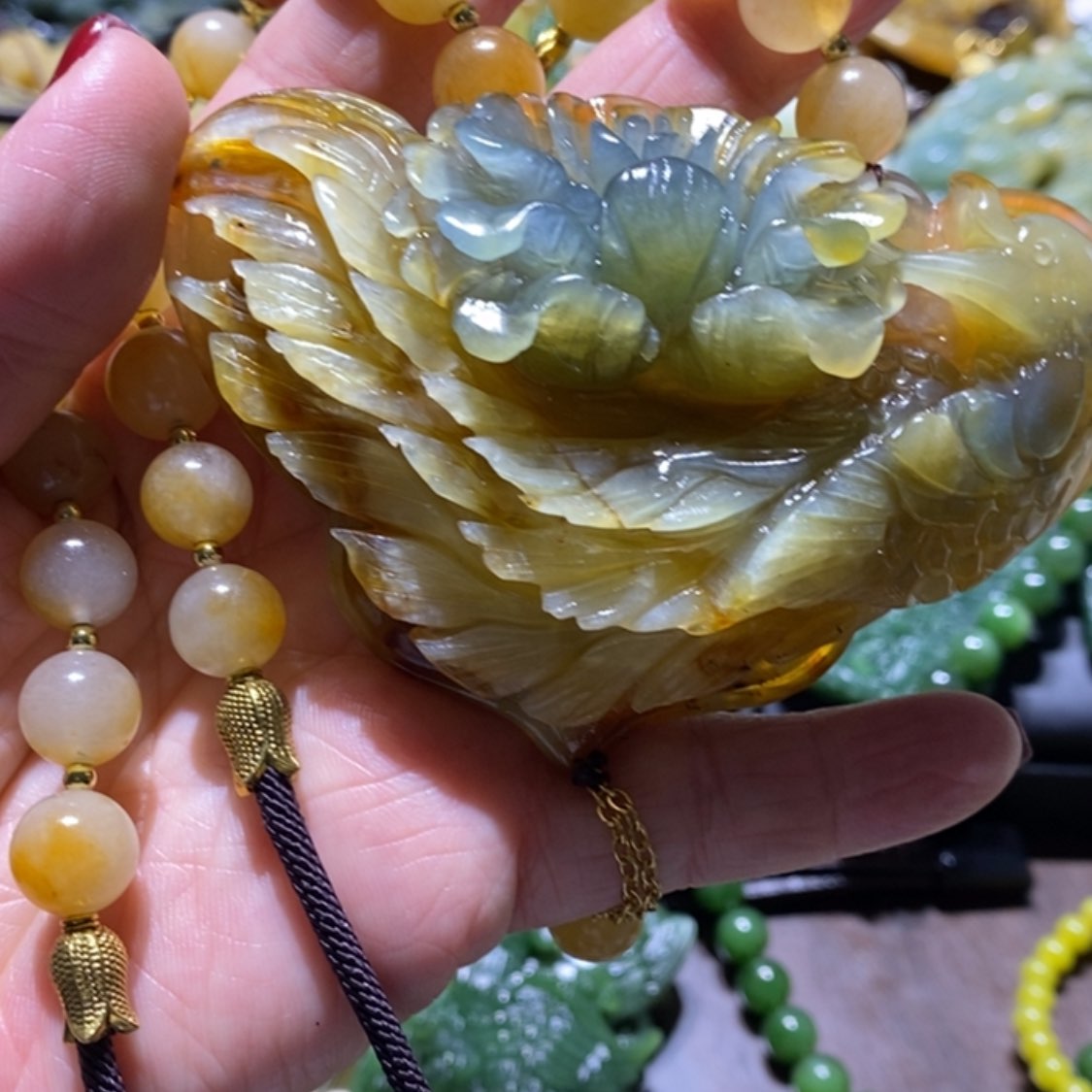 【闪购商品】岫玉毛衣链未镶嵌