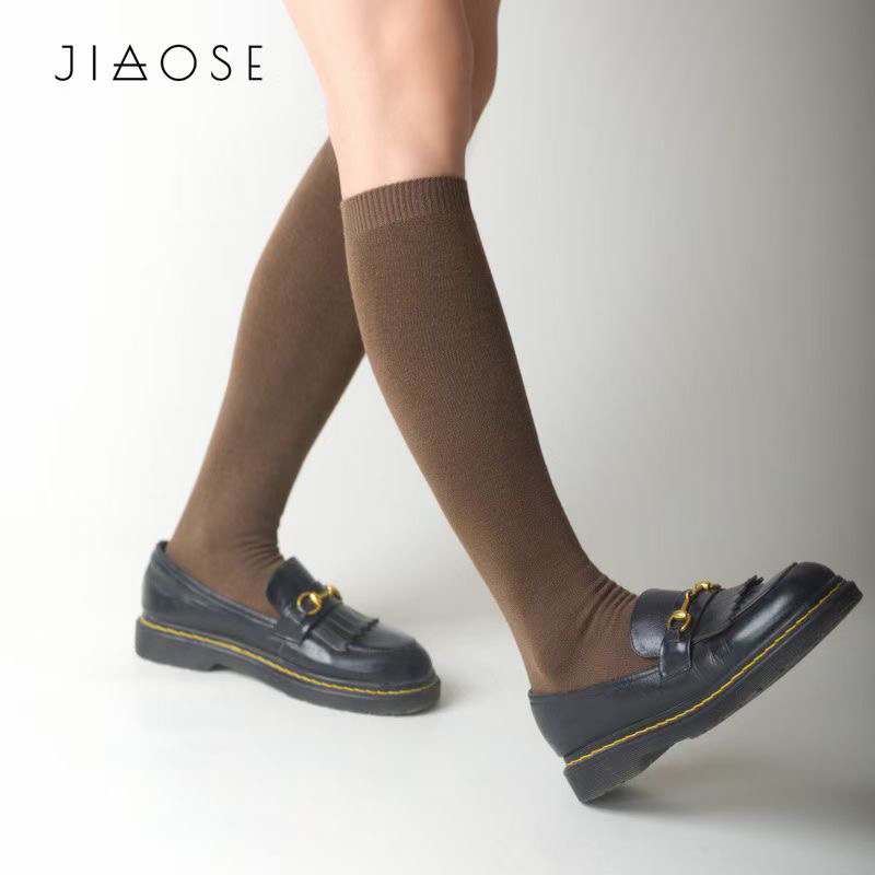 羊毛平纹小腿袜角色显瘦美腿修身 js100518／9