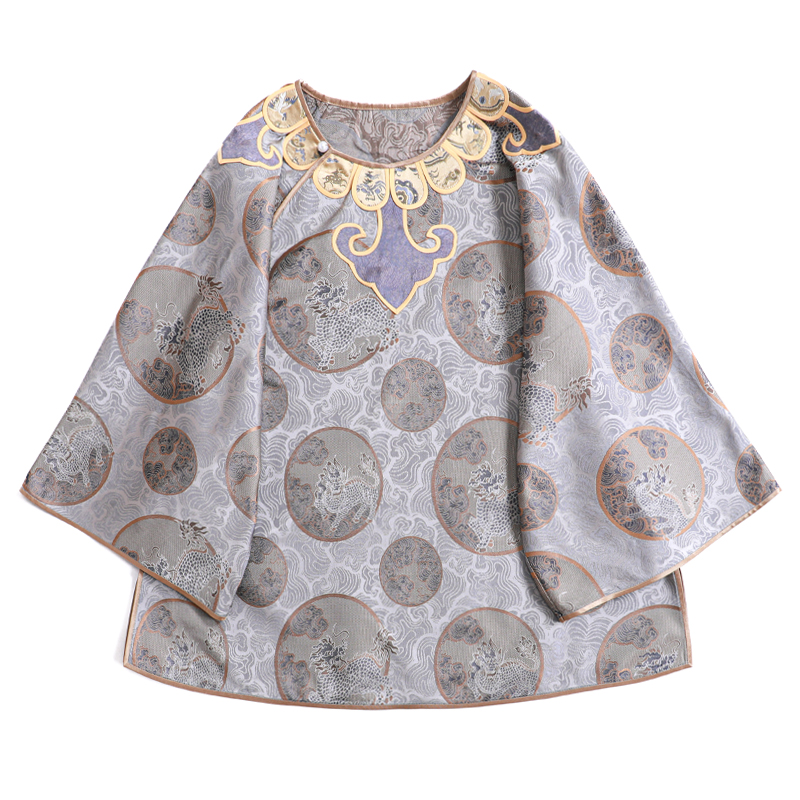 「央清决」乐锦坊 桑蚕丝 手工原创设计感百搭国潮女装汉服上衣