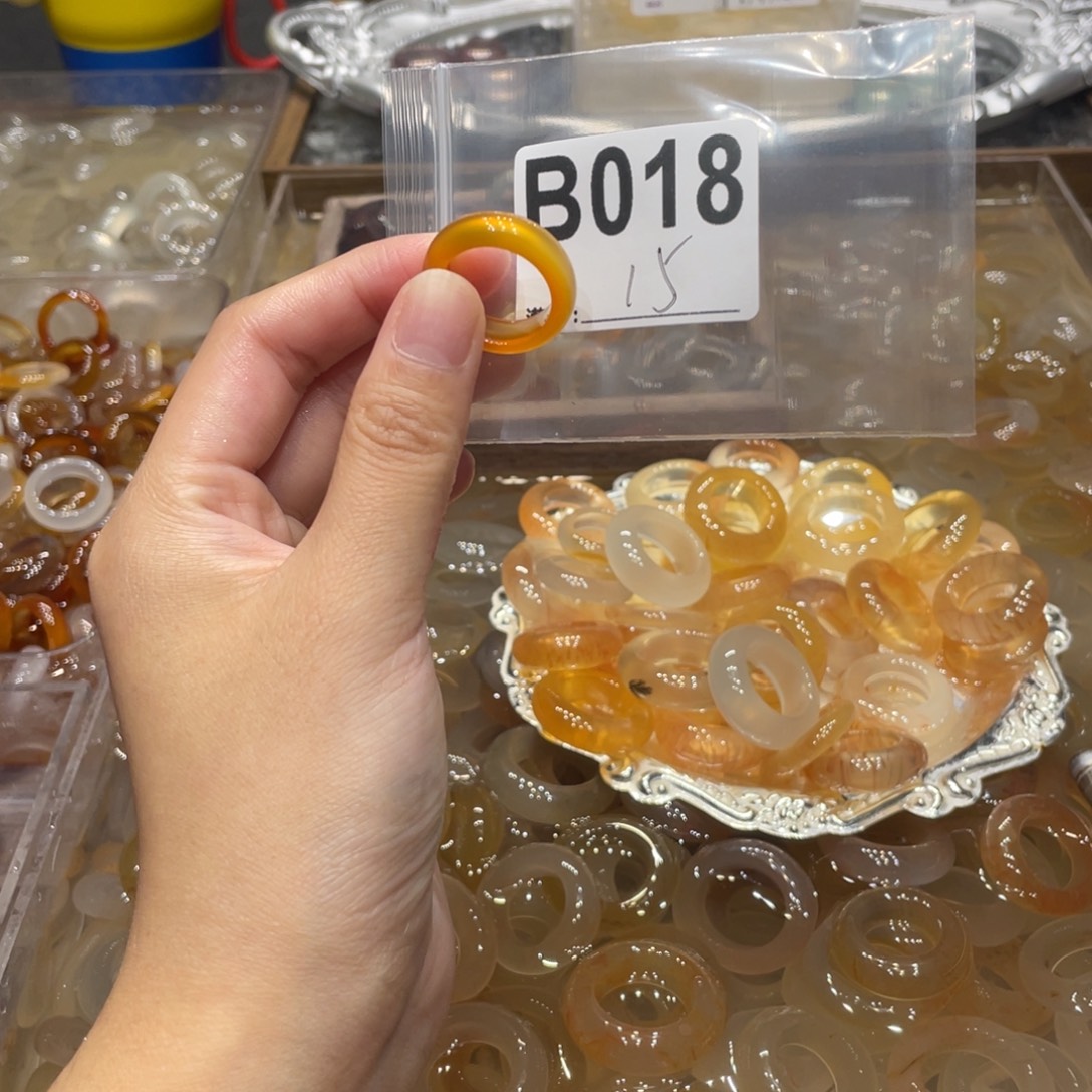 玛瑙/玉髓未镶嵌戒指018