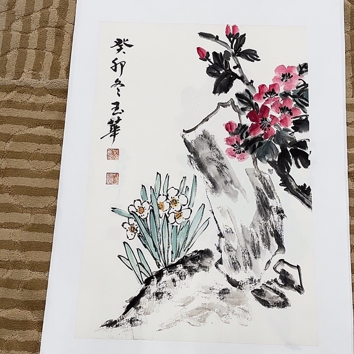 国画花鸟的翅膀是白色70.45