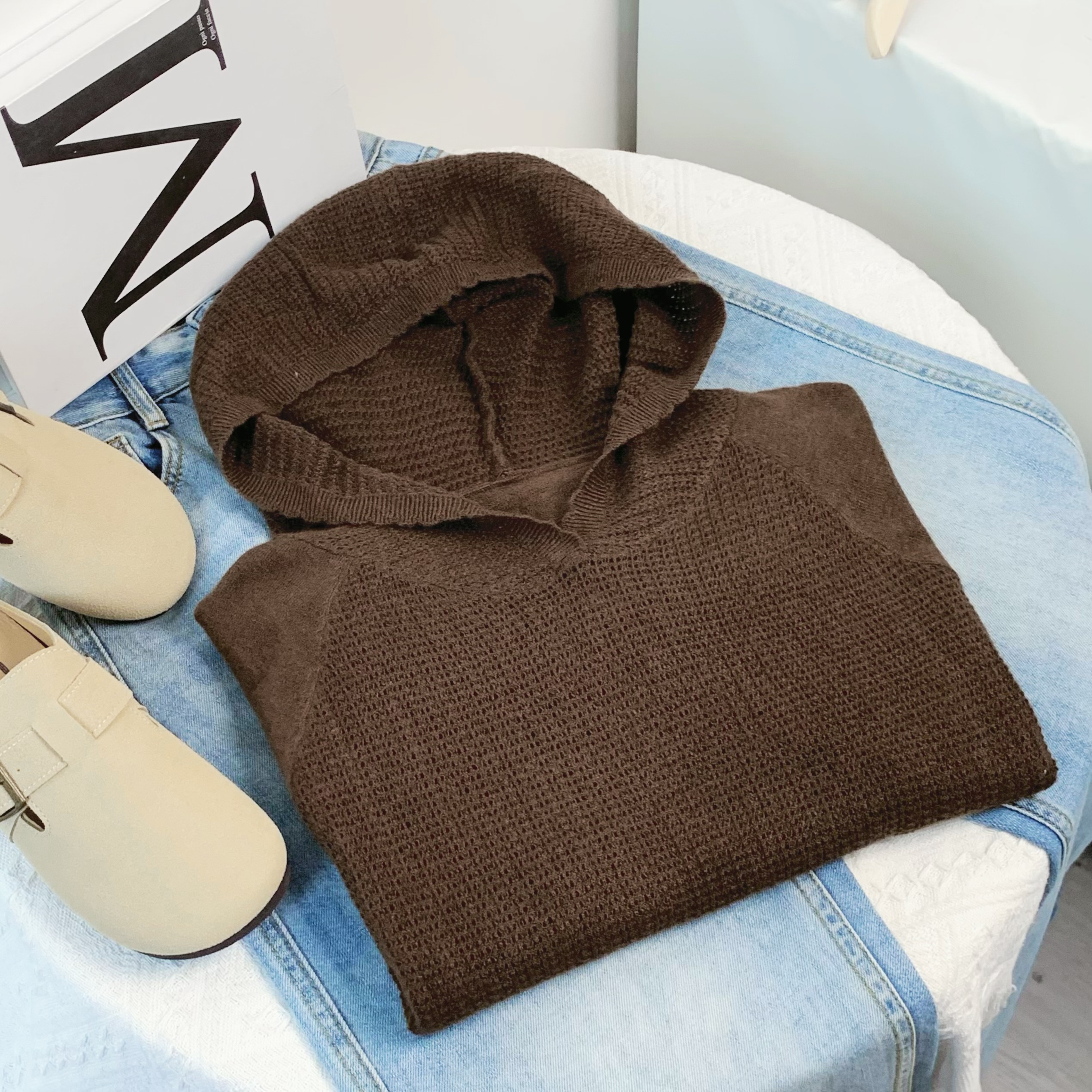 清-汤圆吖秋季连帽套头款针织长袖292749