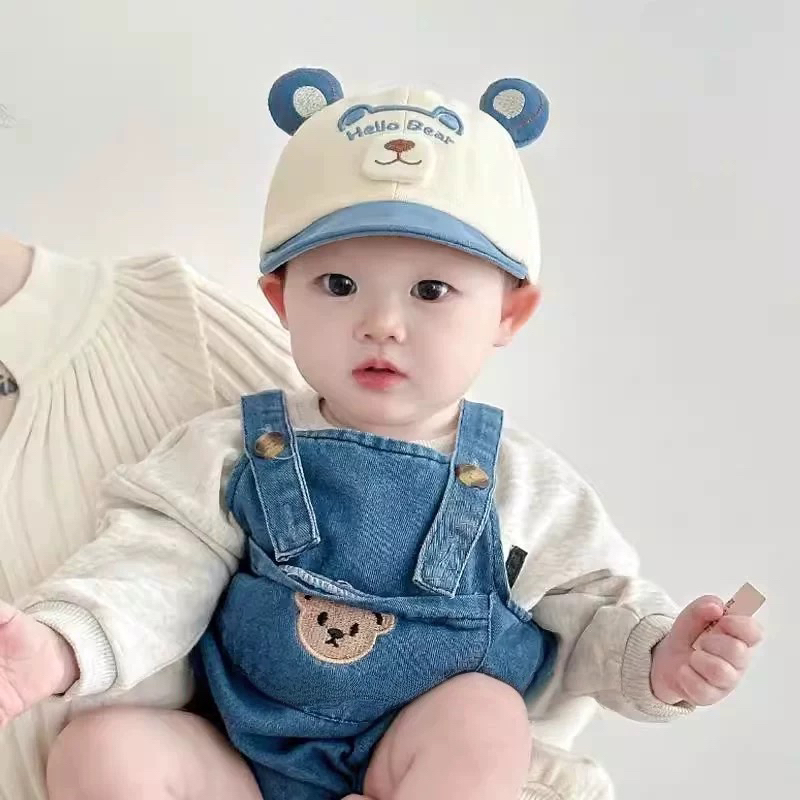 婴儿帽子春秋季薄款宝宝男女鸭舌帽婴幼儿外出遮阳帽防晒帽可调节