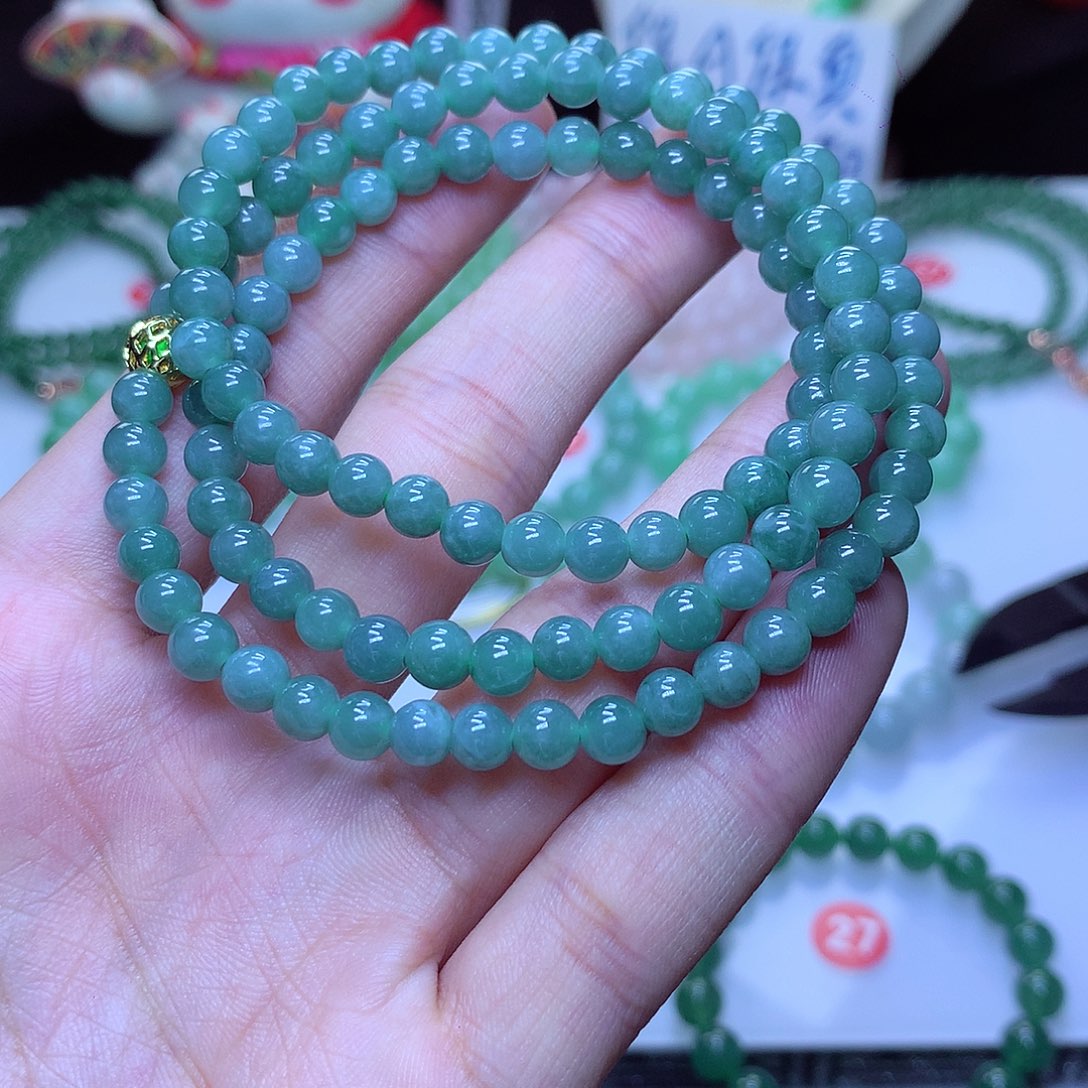 翡翠毛衣链未镶嵌