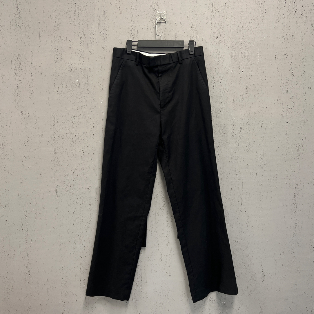 未使用 BOTTEGA VENETA/葆蝶家 bv黑色后背绑带长裤42码