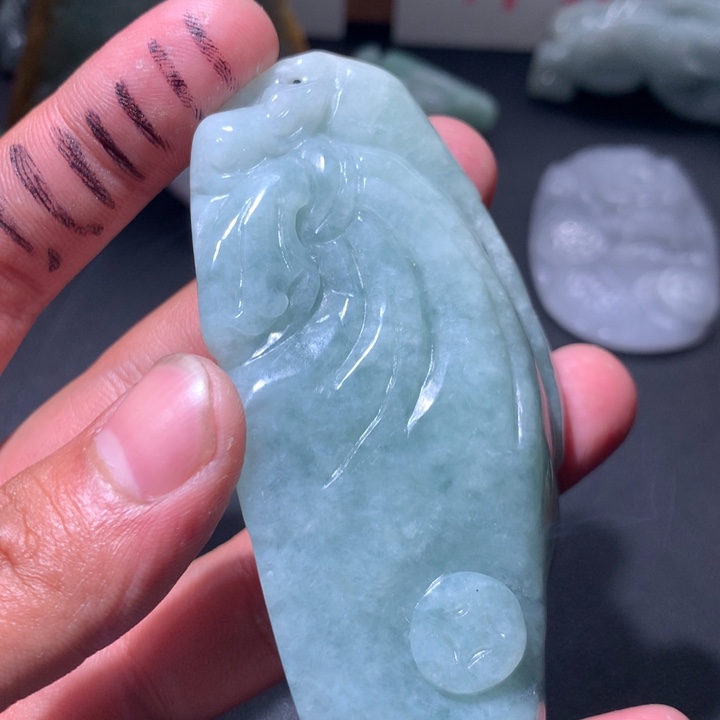 翡翠未镶嵌颈饰保真天然a货翡翠