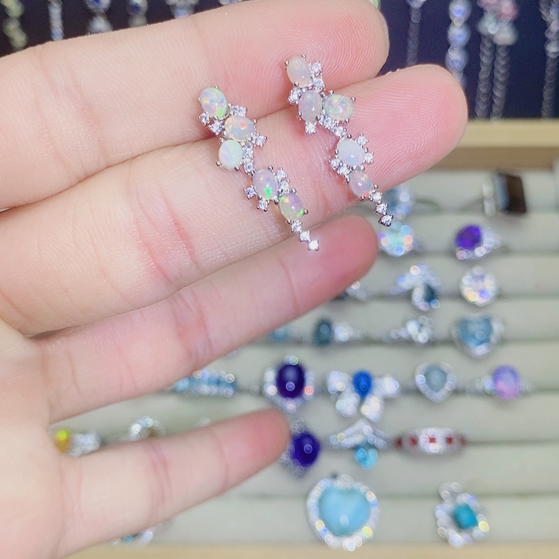 银S925镶嵌欧泊珠宝奇石