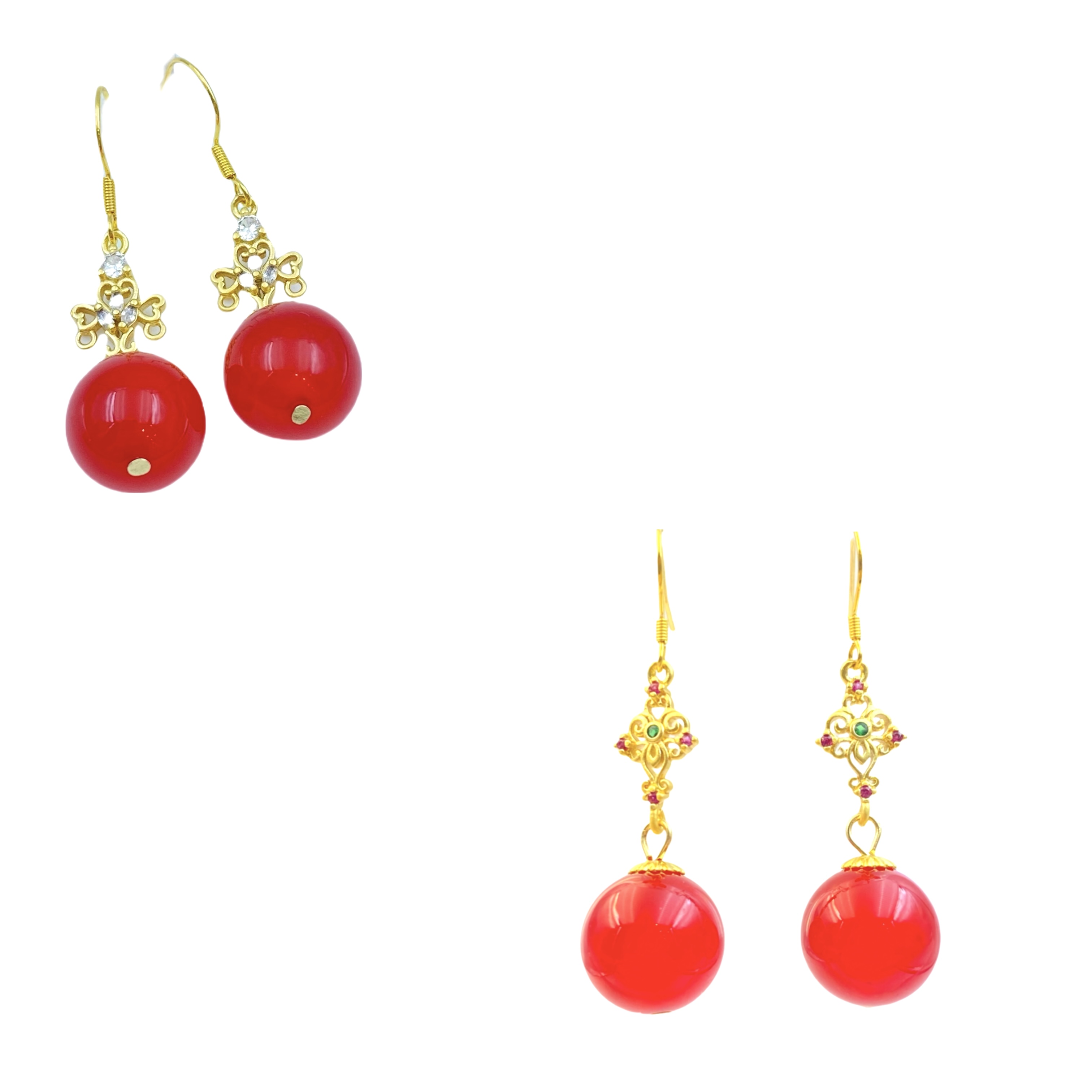 玛瑙血提子单珠耳饰Y2283X合金多样性只发一件