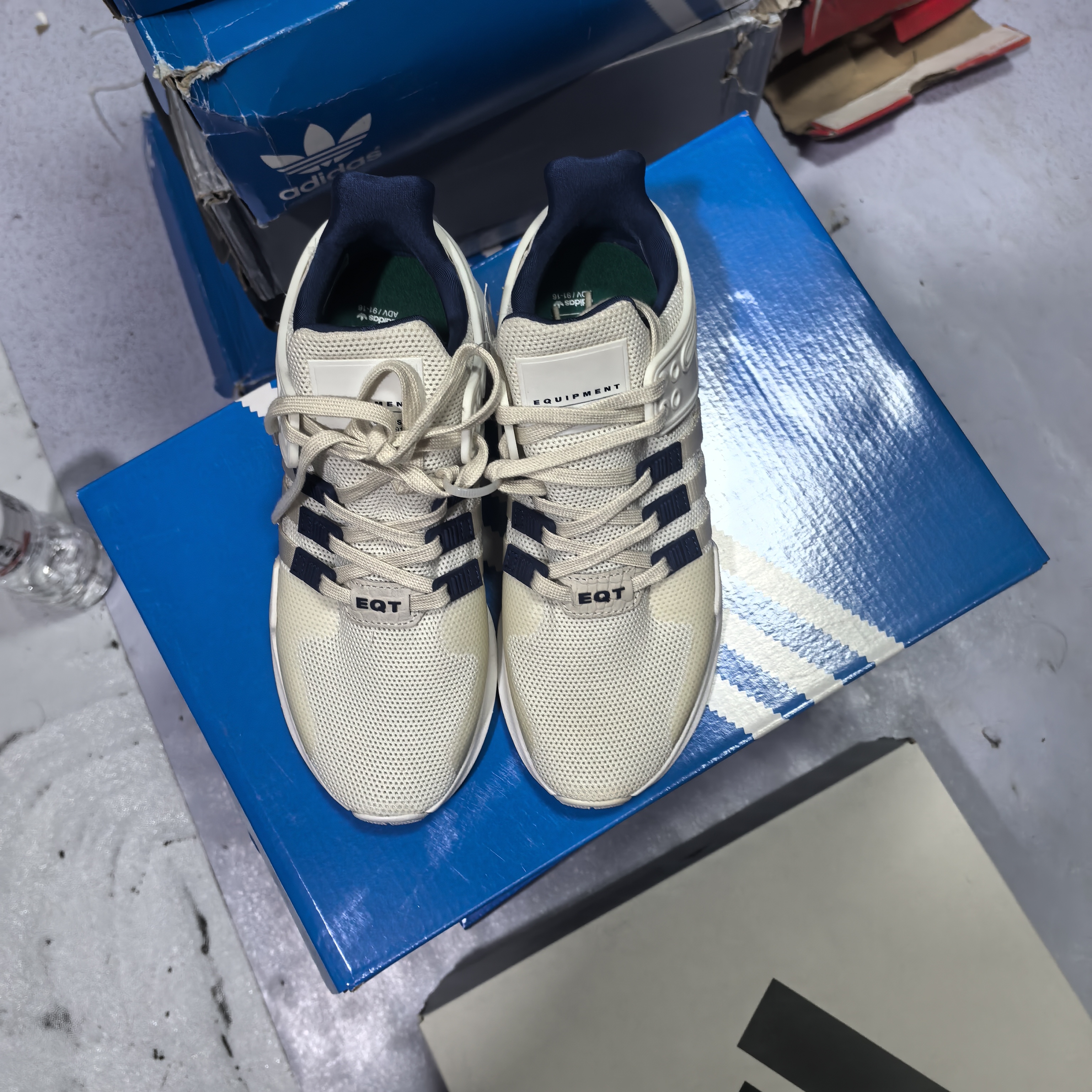 微瑕Adidas三叶草EQTSUPPORTADV女鞋透气休闲运动鞋跑鞋BB0285