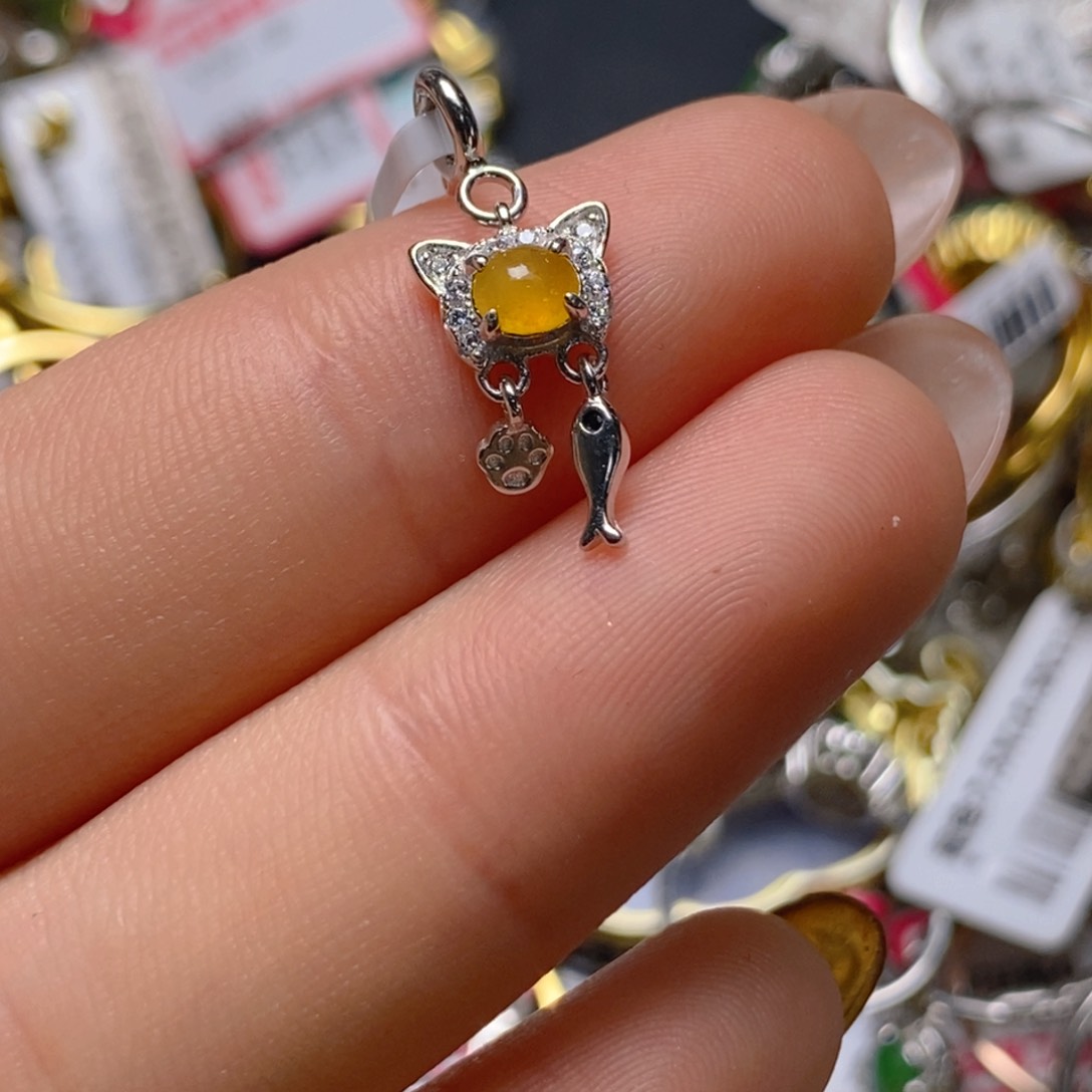 银S925镶嵌戒指翡翠百内无证书