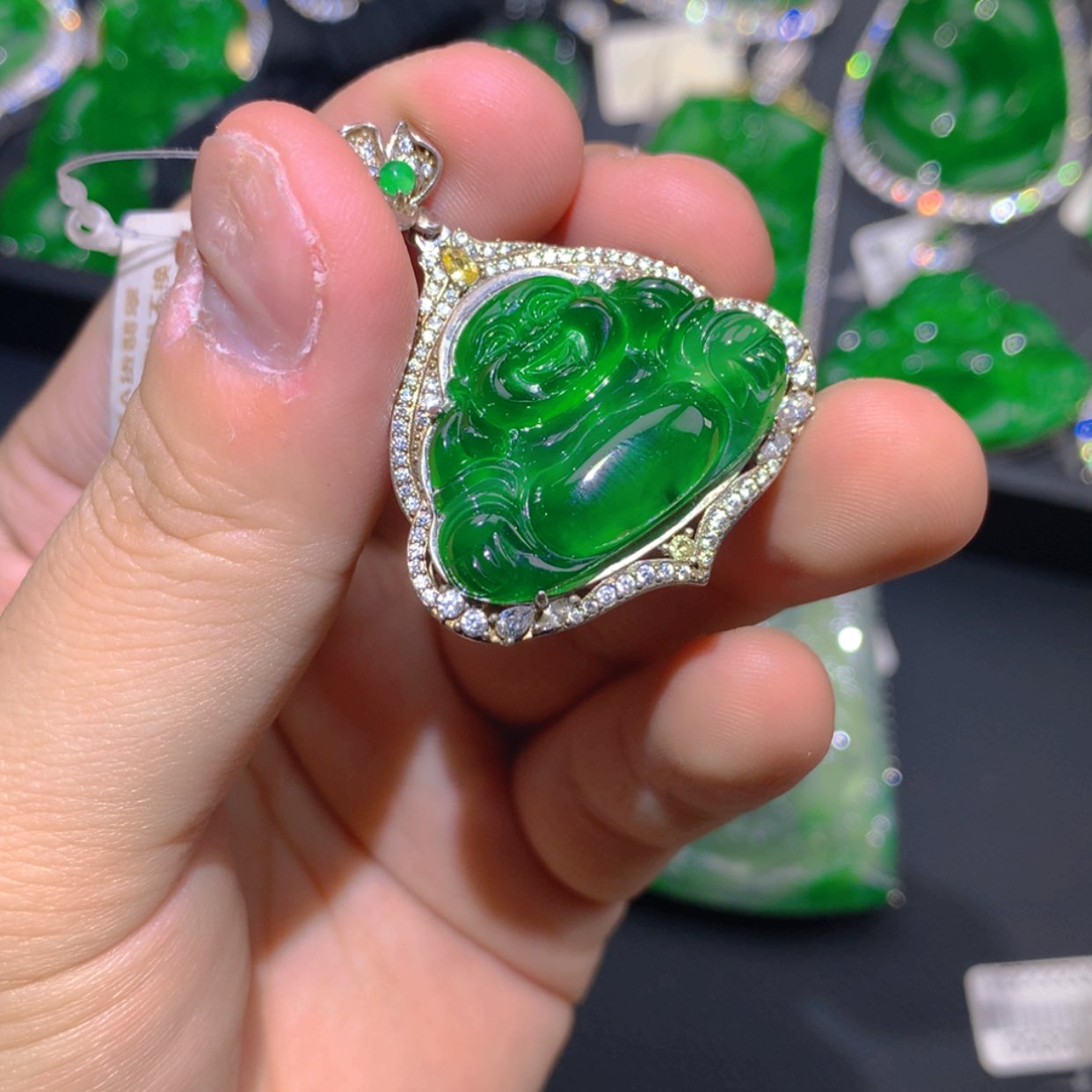 【闪购商品】翡翠颈饰银S925镶嵌【****】111111111