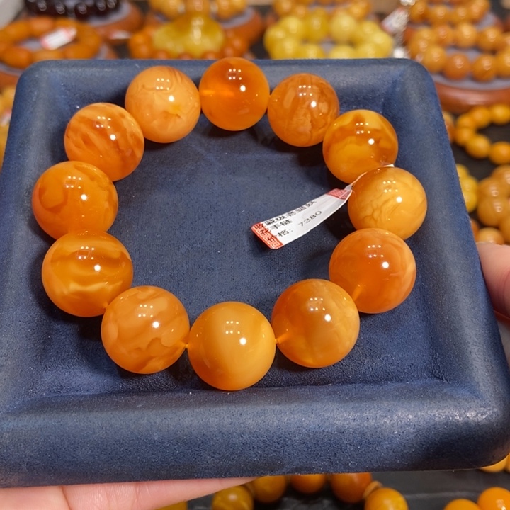 蜜蜡手链未镶嵌风*蜜蜡