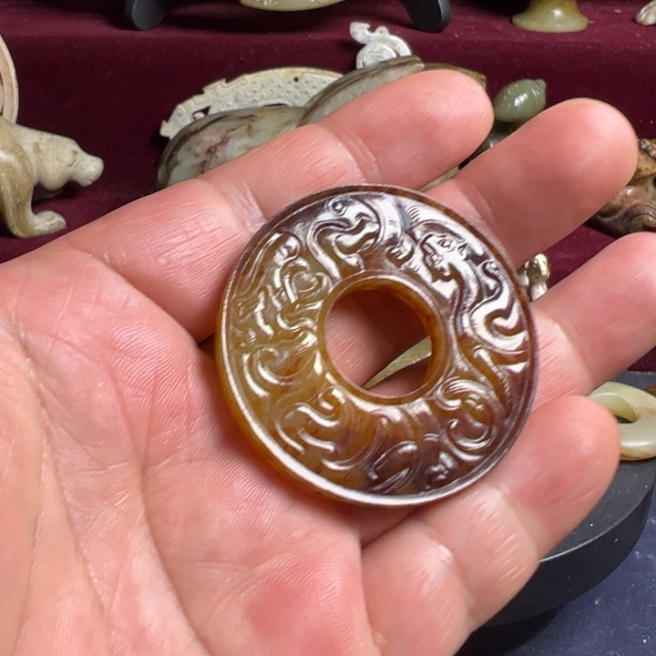 清***来和田玉（糖玉）未镶嵌挂件