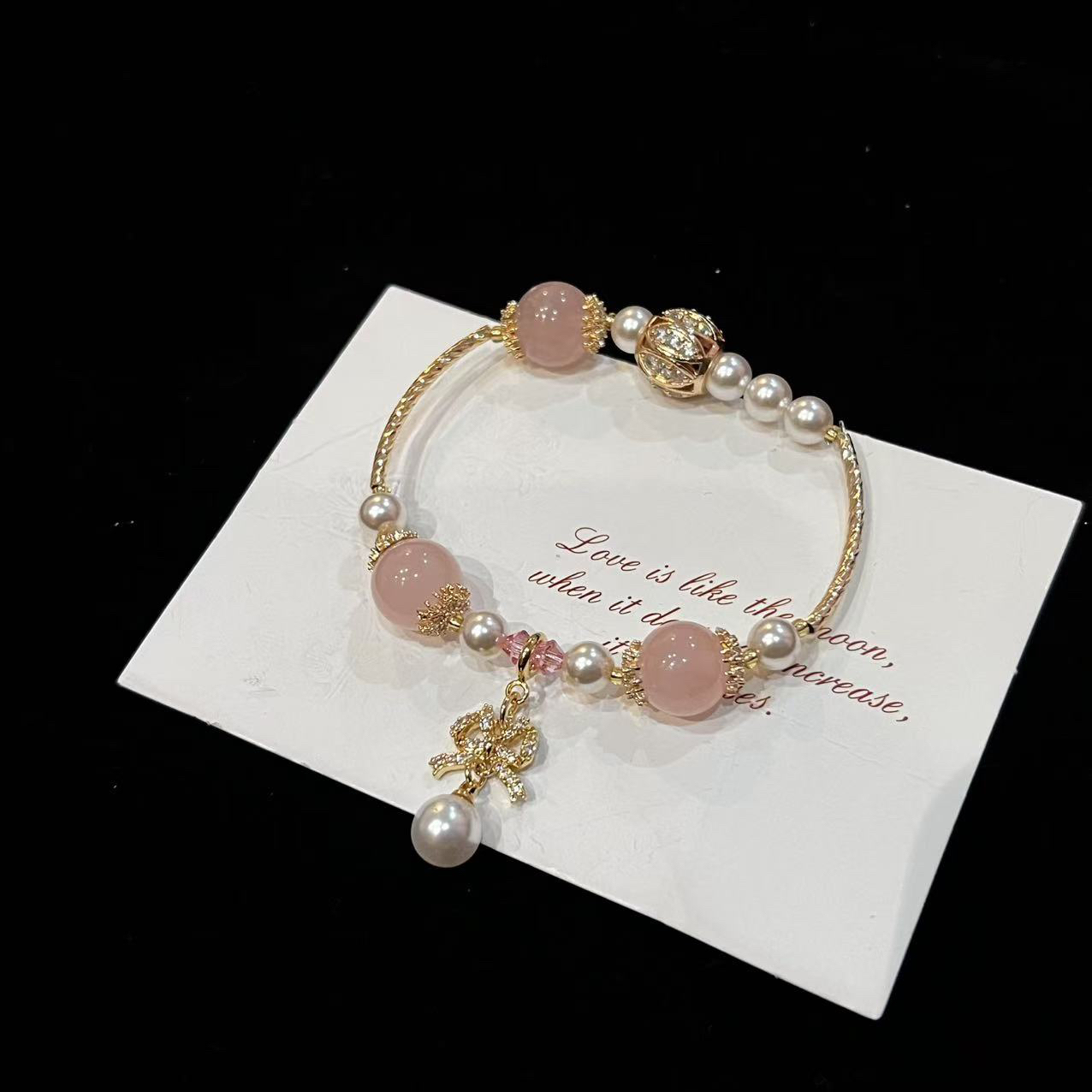 F964 11mm西柚粉设计款手串 多样性发一