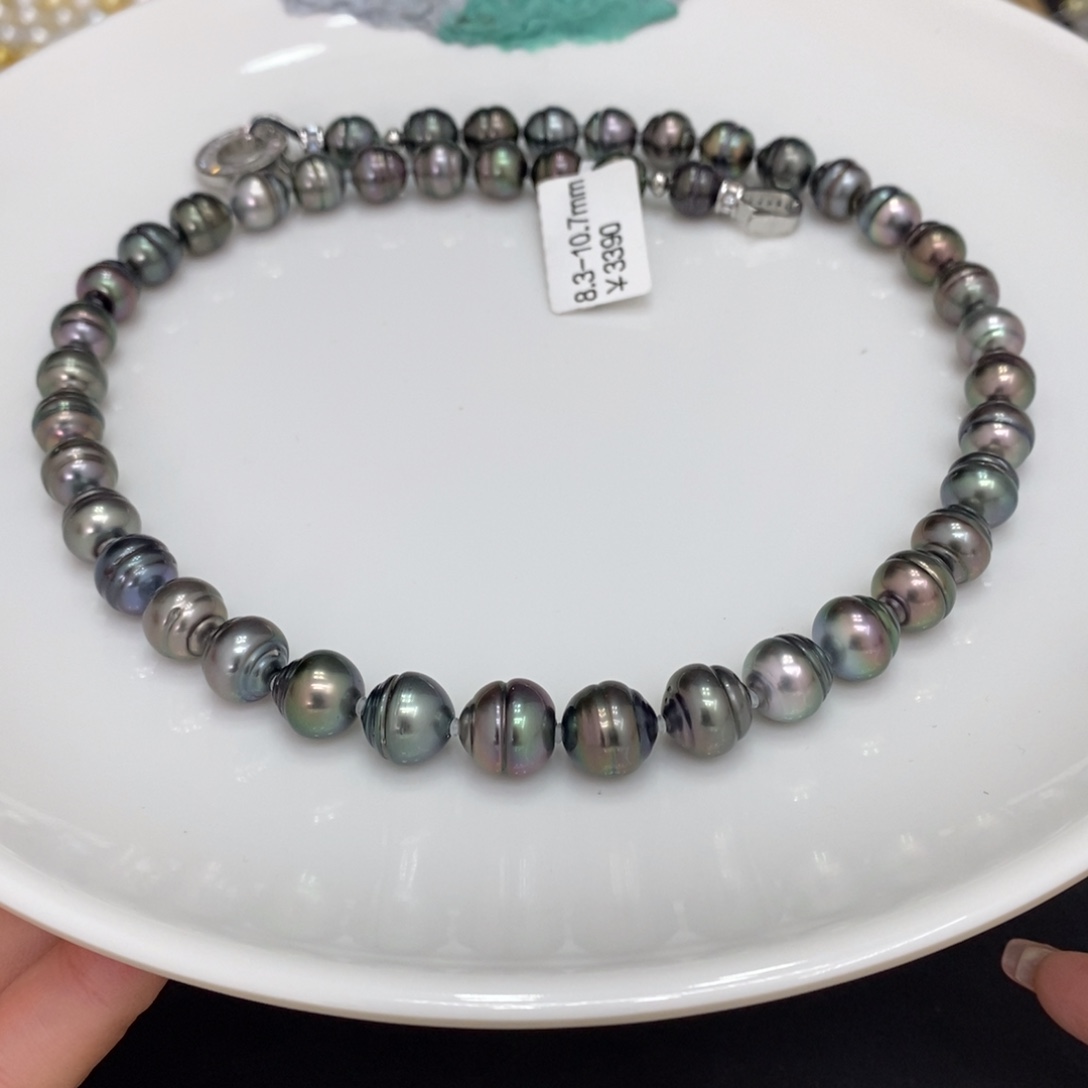 海水珍珠颈饰未镶嵌好*大溪地项链8.3-10.7 潘