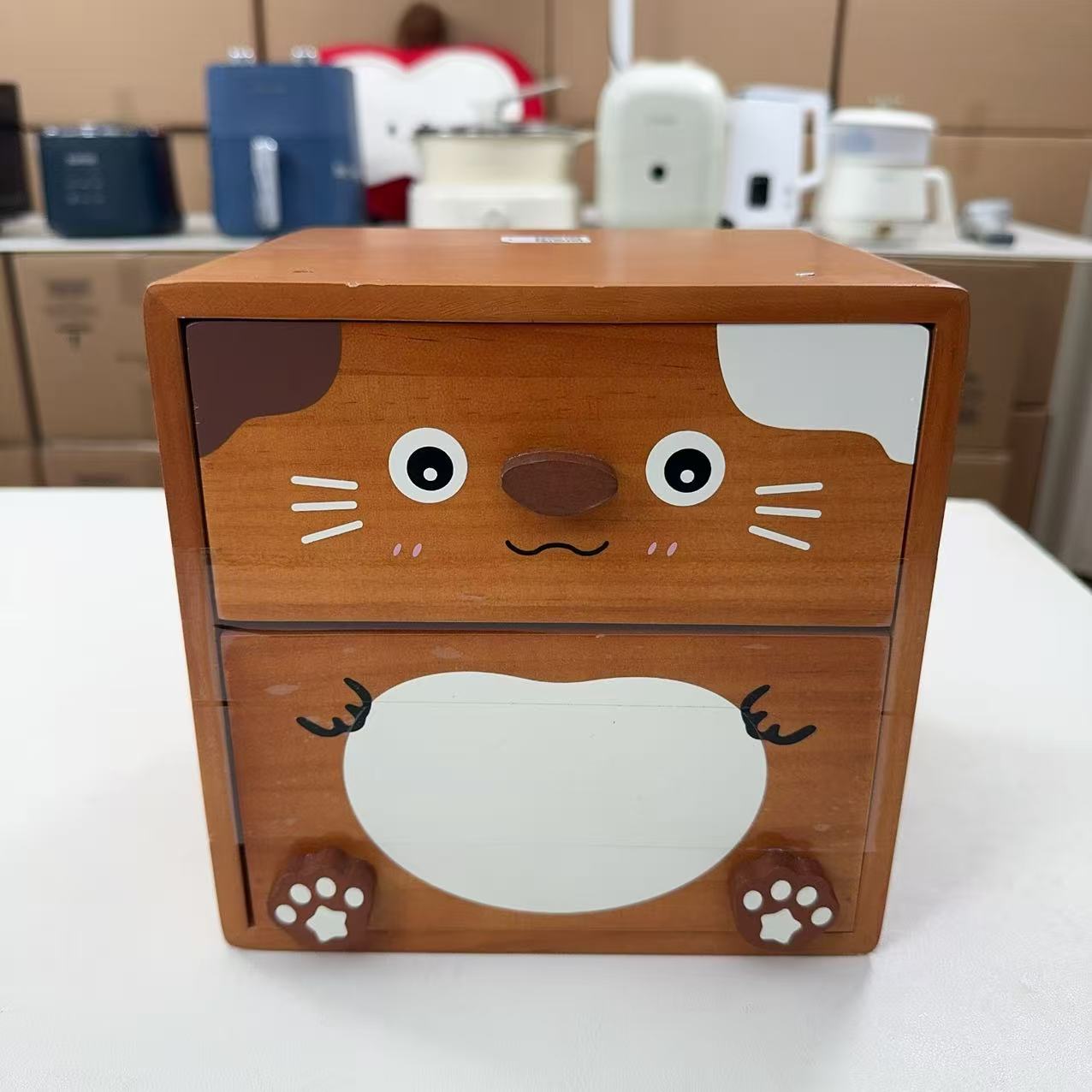 收纳免安装桌面收纳盒卡通盒子客厅加大款家用桌面