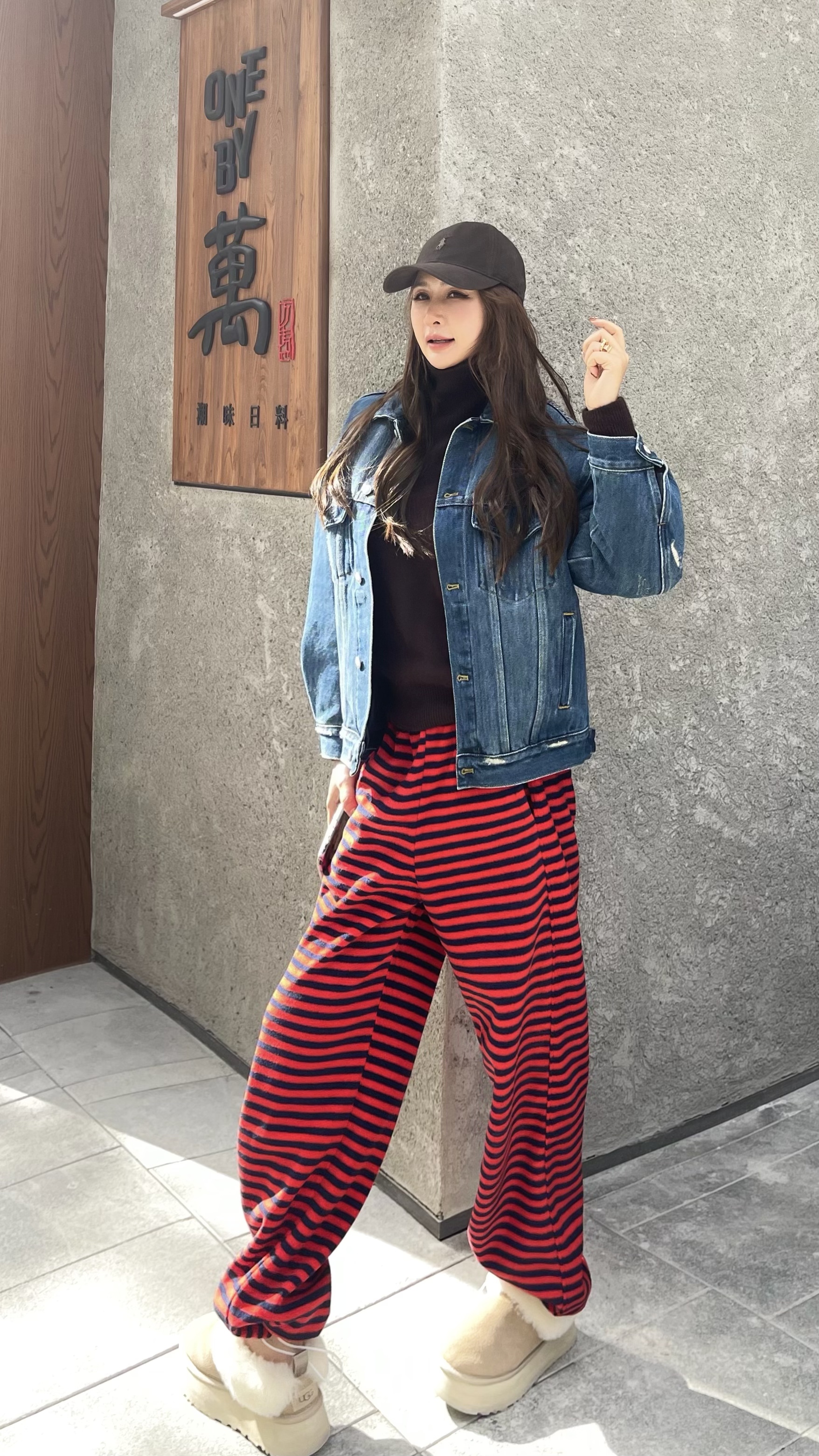 【M倩】慵懒感渐变水洗复古小众设计感牛仔外套洋气