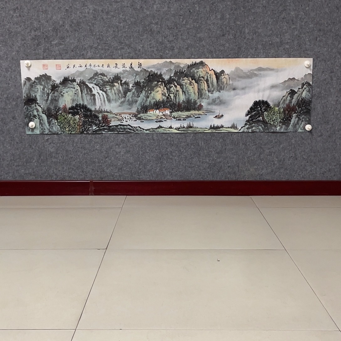 国画四尺对开画芯 捡漏