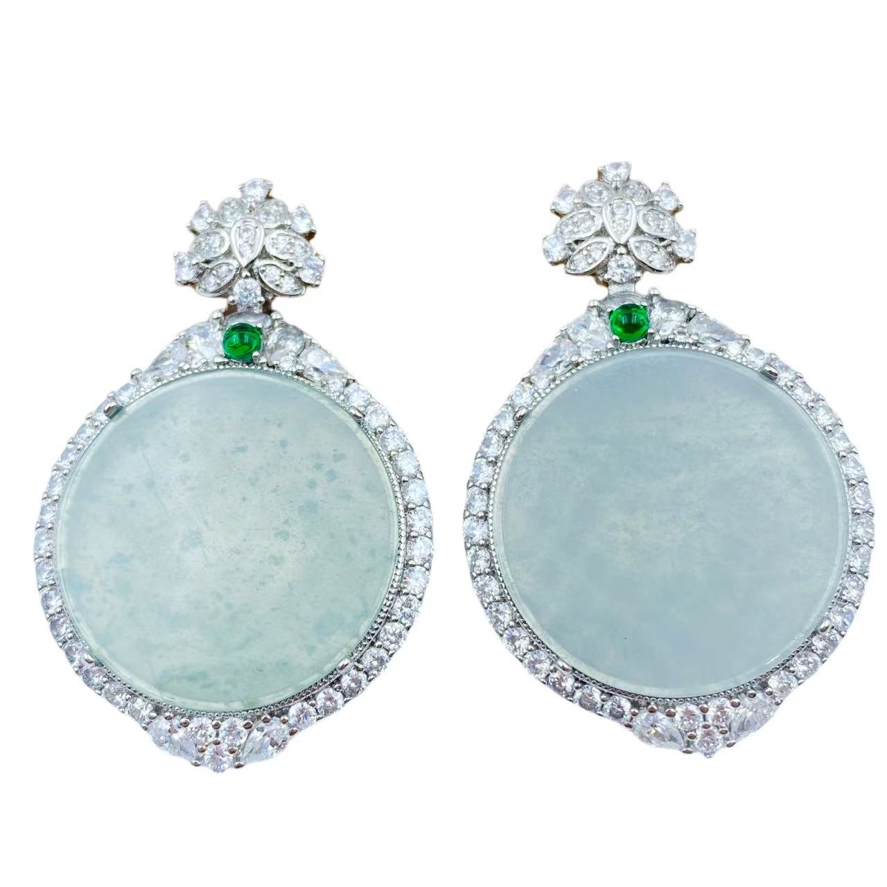 翡翠满钻高冰圆无事牌吊坠F936（不含链）多样性只发一件