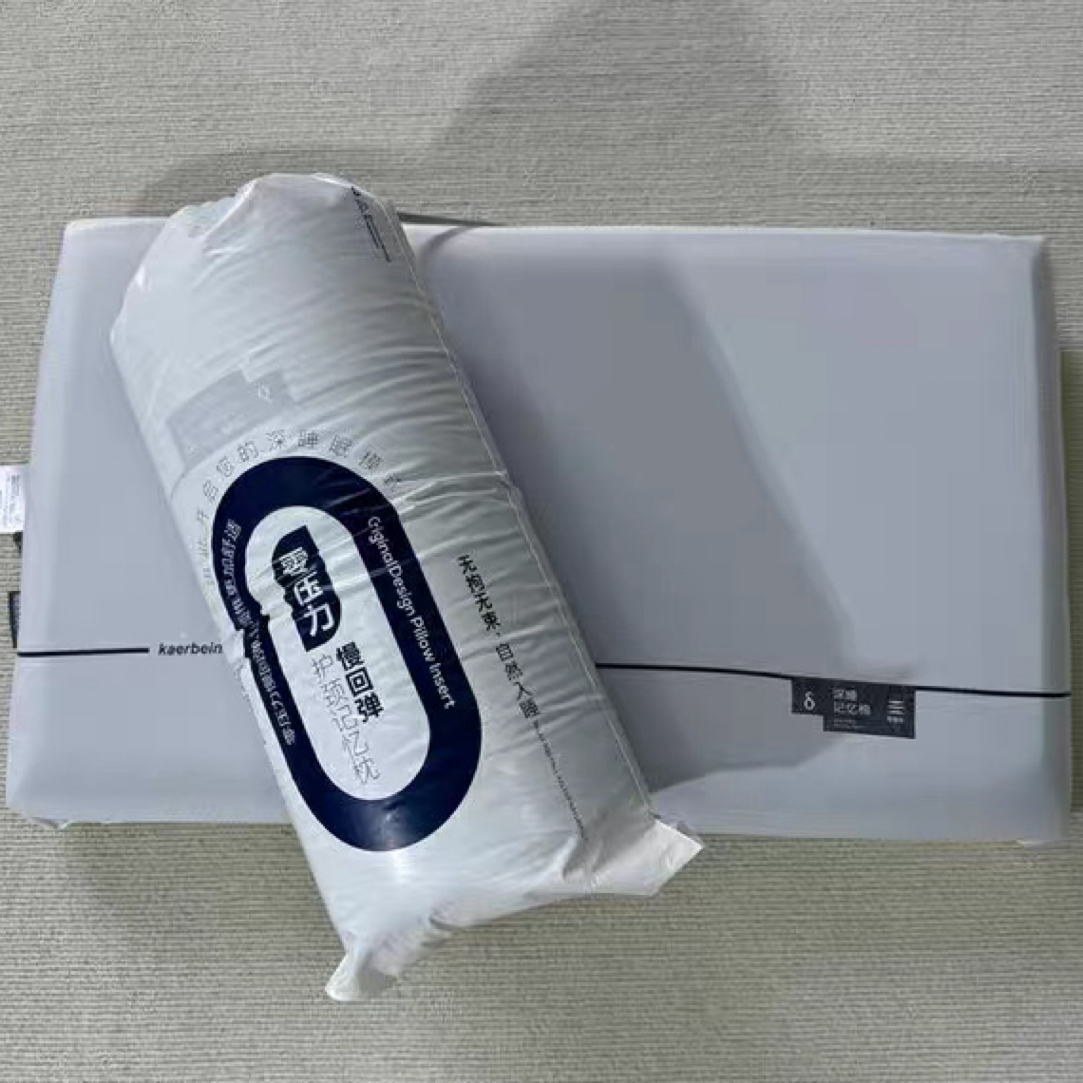 蓝白双芯慢回弹记忆枕1个