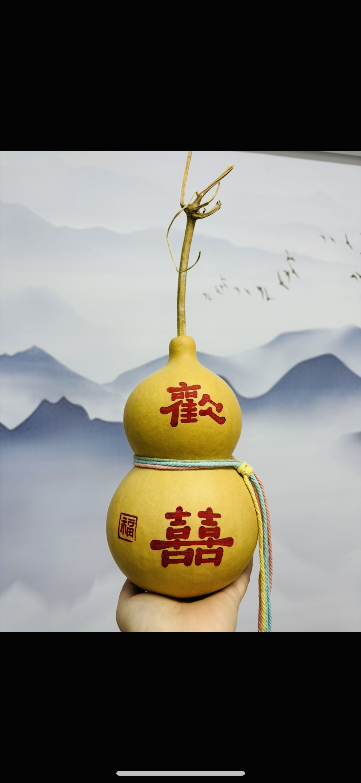 墨刻葫芦 桌面摆件 中国风 一物一拍
