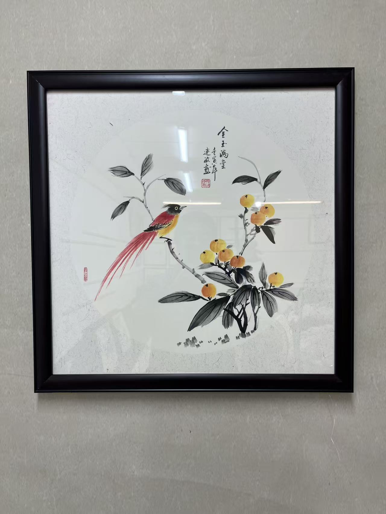 国画《琵琶》小花鸟书画作品可装饰客厅餐厅