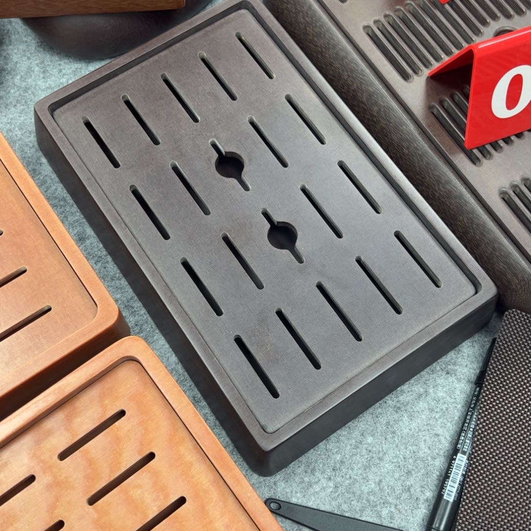 L***e电木茶盘30*20*5cm储水紫檀色