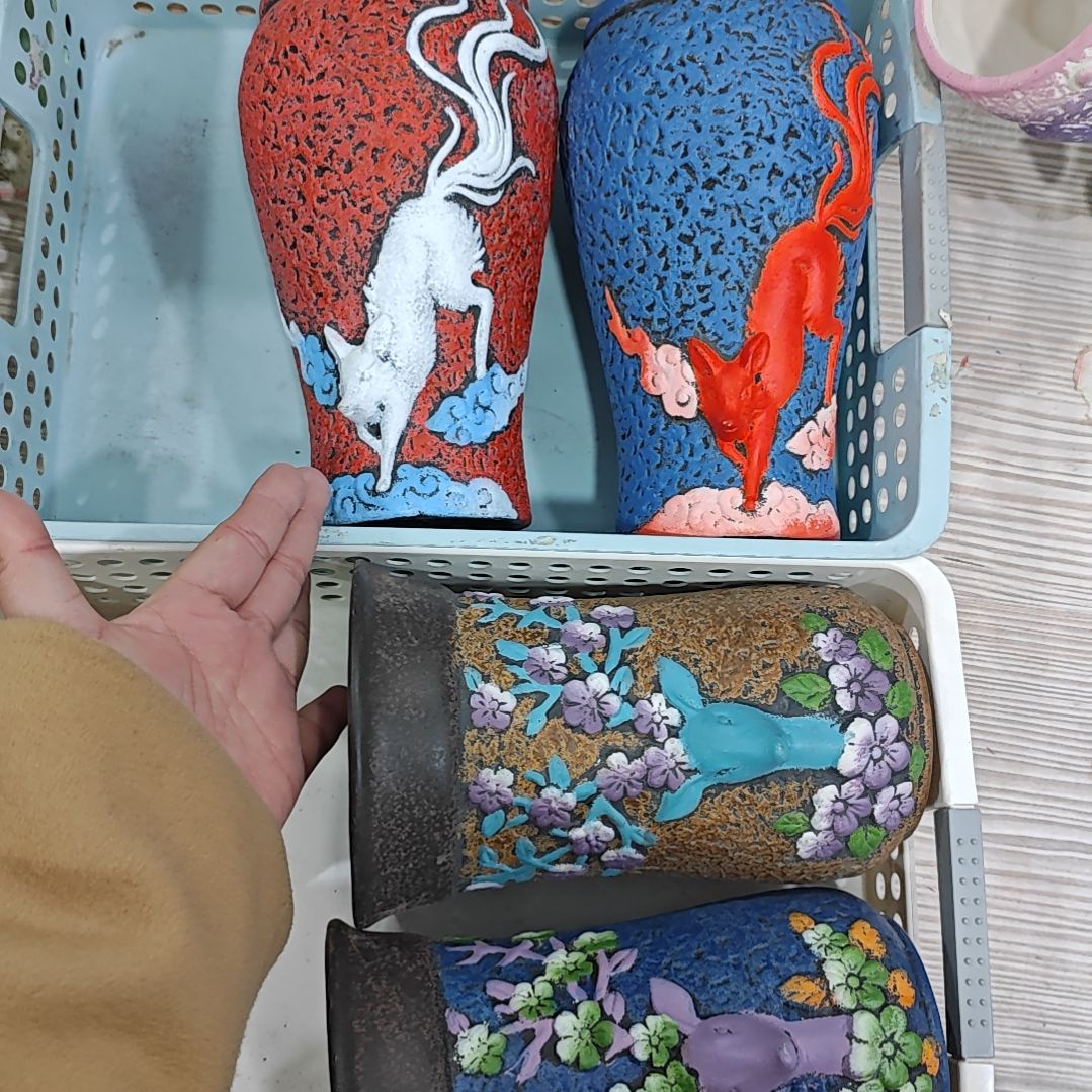 红陶吸水透气的白陶花盆凑满12发货