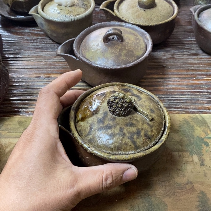 福***轩全手捏柴烧宝瓶瑕疵福利